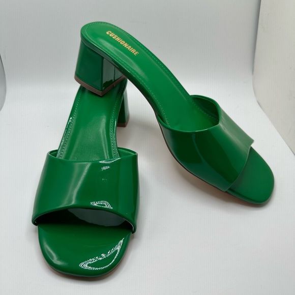 CUSHIONAIRE Women's Taboo one band dress sandal with +Memory Foam 10 GREEN - Picture 6 of 7
